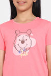 Rosaline Girls Winnie The Pooh Knit Cotton Shorts Set - Shell Pink — thumbnail 5
